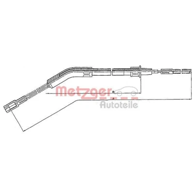 Imagen de METZGER 10.702 Cable de Freno Mano Atrás izquierda, derecha, derecha 1750/530 Tambor COFLE VOLKSWAGEN: Escarabajo