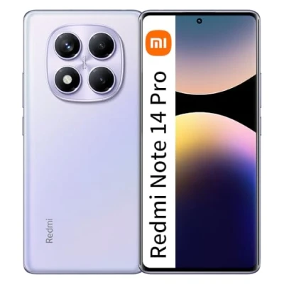 Imagen de Xiaomi Redmi Note 14 Pro 12GB + 256GB Smartphone 6.67 Pulgadas 120Hz 200MP Batería 5500mAh 45W Wired Fast Charging, Aurora Violeta（con Cargador）