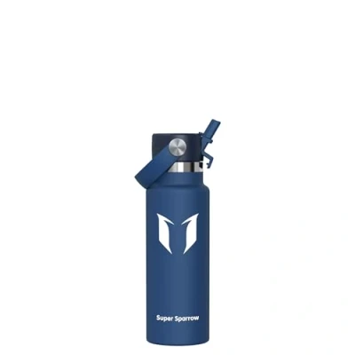 Imagen de Super Sparrow Botella Agua Niños Acero Inoxidable Botellas Termica 350ml Sin BPA Termo Cantimplora con Pajita Vacío, para Deporte, Viaje, Escuela, Exterior, Oficina