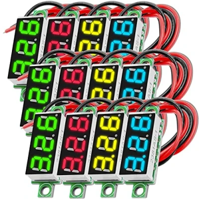 Imagen de AZDelivery 3 x 0.28 Pulgadas Mini Voltimetro Digital con Pantalla LED de 7 Segmentos 2,5V 30V, Voltaje, Modulo Medicion Voltaje E Book Incluido!