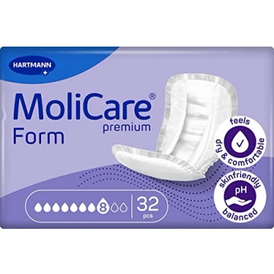 Imagen de MoliCare Forma premium 8 gotas para incontinencia grave: máxima seguridad, protección extra contra fugas y discreción mujeres hombres, 32 unidades