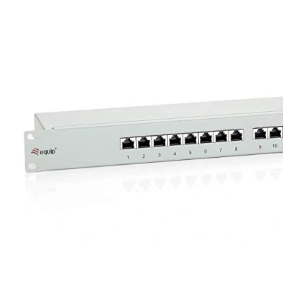 Imagen de Adaptador Equip Patch Panel 19&quot; Cat.6 /class E 16 port, 1 U, Light grey