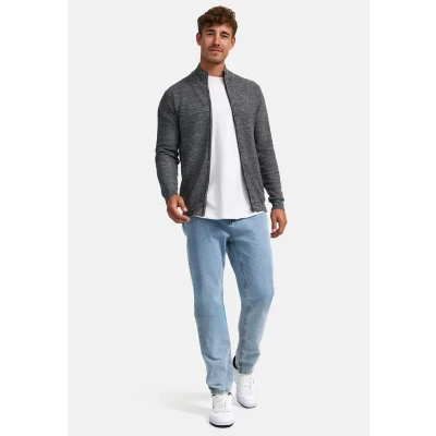 Imagen de Indicode Hombres INWestmoon Cárdigan con Cuello Alto Charcoal Mix S