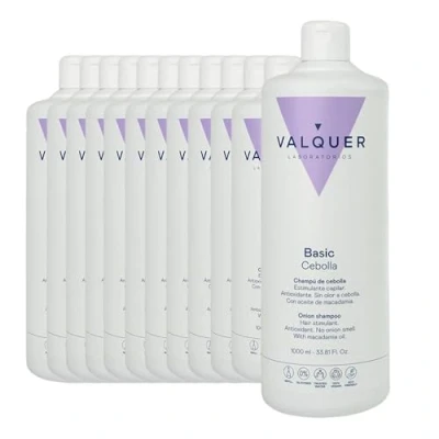 Imagen de Cuidados Champú de cebolla. Reduce la grasa. Estimulante capilar 1L [Pack 12 unidades]