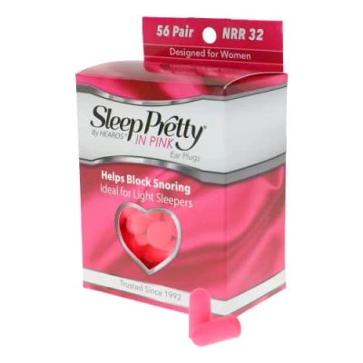 Imagen de Hearos Sleep Pretty in Pink Tapones para los oídos mujer, 56 unidades