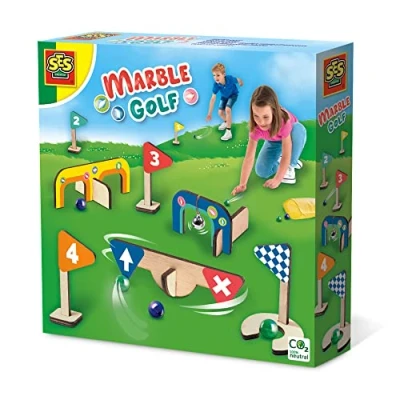 Imagen de SES Creative Golf con canicas Campo de minigolf Madera, Color (02302)