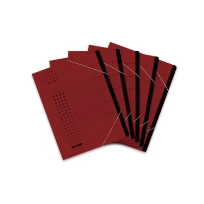 Imagen de Elba Bürosysteme 42495BX Chic Index File Folder Card Reciclado 450 g / m2 A4 7 Compartimentos Burdeos, pack de 5