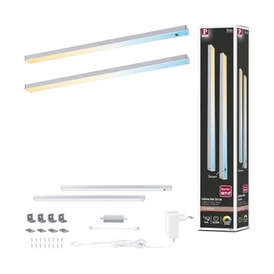 Imagen de Paulmann lámpara bajo mueble Inline starter set de 2 cromo 35 cm CCT