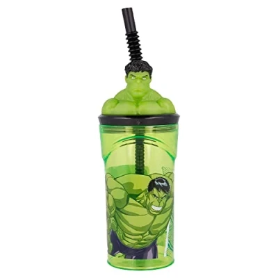 Imagen de Stor84124975777743D Figurilla Vaso, 360 ml Capacidad, Vengadores Cómic Héroes Hulk