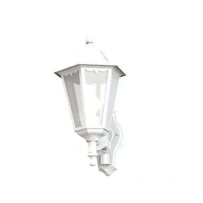 Imagen de Eglo Navedo Lámpara de pared para exterior, aplique exterior con detector movimiento y sensor incluidos, fabricado en aluminio fundido cristal, color: blanco, casquillo: E27, IP44
