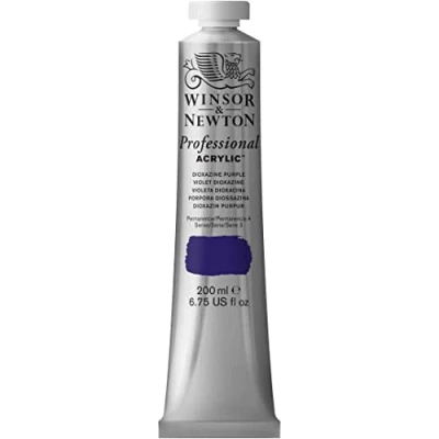 Imagen de Winsor &amp; Newton Professional Pintura acrílica, tubo 200 ml, color púrpura dioxacina