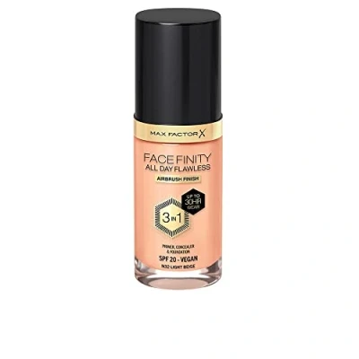 Imagen de Max Factor Facefinity 3 en 1 All Day Flawless Air bursh&amp; Vegan, Base de Maquillaje, Tono N32