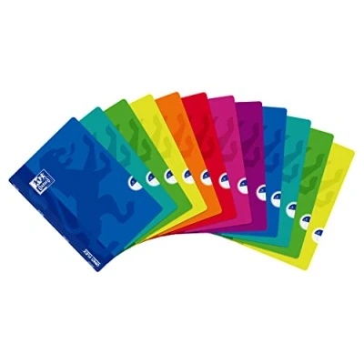 Imagen de Oxford, Libretas A4 de Rayas, Tapa Plástico Openflex, Pack 10 Unidades, 48 Hojas, Write&amp;Erase, Colores Surtidos