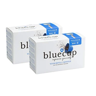 Imagen de Bluecup 400 Tapas para Cápsulas Recargables Compatibles con Nespresso Máquinas, Reutilizables Cafeteras, Rellenables, Complemento [400 Tapas]…