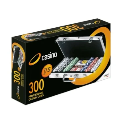 Imagen de Cayro Maletín Fichas de Poker 300 Profesional Juegos Apostar Casino Cartas Partida con Amigos y Familia