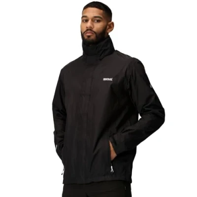 Imagen de Regatta Men&#039;s Matt Waterproof Jacket Jackets Shell, De los Hombres, Negro (Black), 5XL