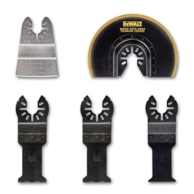Imagen de DeWalt DT20715 QZ Juego de 5 hojas sierra para multi herramienta DT20701 QZ, DT20704 DT20714 DT20711 oscillante