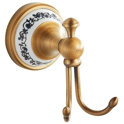 Imagen de Ganchos de latón Bronce Antiguo la Toalla baño, Accesorios montados en Pared del Hardware Cuarto diseño
