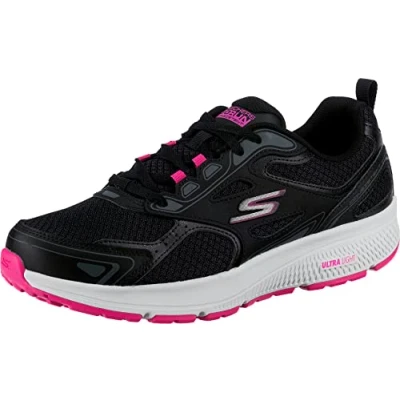Imagen de Skechers Go Run Consistent, Zapatillas de trail running Mujer, Black Leather/Pink Trim, 38 EU