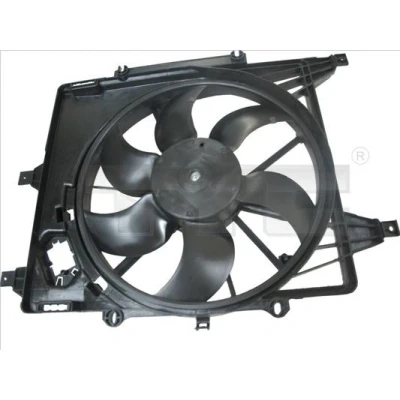 Imagen de TYC 828 0003 Ventilador de radiador 380 250 con bastidor (armazón), sin resistencia carga DACIA: Logan I Berlina