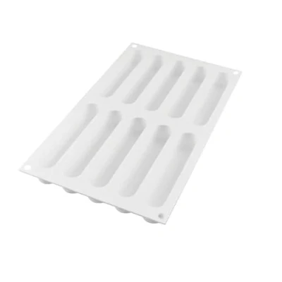 Imagen de Silikomart Fashion ECLAIR Molde de silicona (130 x 25 mm, 10 bandejas y cuchillo)