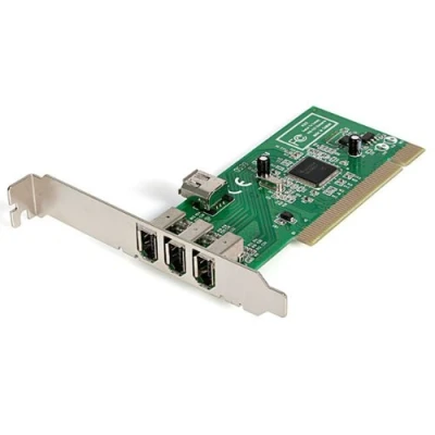 Imagen de StarTech.com Adaptador Tarjeta Controladora FireWire 400 PCI 4 Puertos Chipset TI 3 Ext 1 Int 4x FW 6 pines Hembra IEEE 1394a