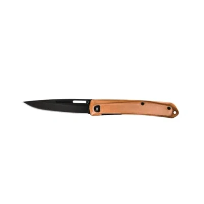 Imagen de Gerber Navaja de bolsillo con clip para cinturón, Affinity, Longitud la hoja: 9,4 cm, Acero cobre/D2, Marrón/negro, 30 001869