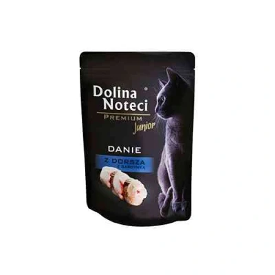 Imagen de Comida húmeda para Gatos DNP Sp. z o.o. Dolina Noteci KOT Sasz.85g Kitten Dorsz, Sardynka / 10