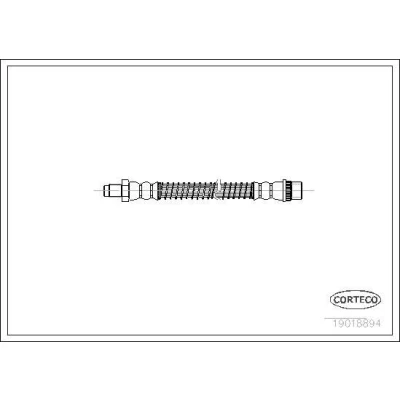 Imagen de CORTECO 19018894 Latiguillos de Freno Eje delantero 290 CITROËN: Saxo Hatchback, AX, PEUGEOT: 106 I Hatchback