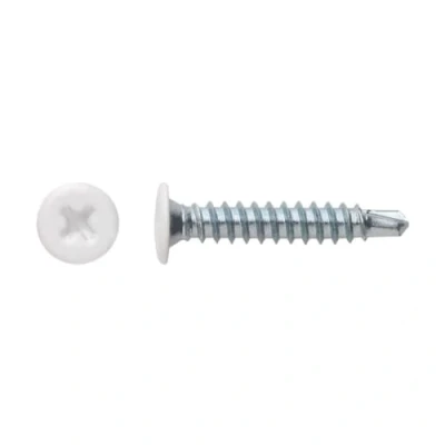 Imagen de INDEX Fixing Systems BCP CB Pack de 500 tornillos autotaladrantes cabeza extraplana y huella Phillips (recubrimiento cincado, 4,2 x 14 mm) color blanco
