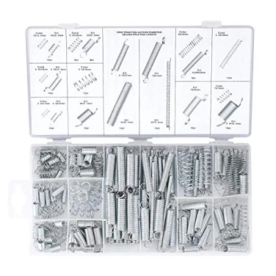 Imagen de Muelles de Compresion, Juego Surtido Muelle, Muelle Extensión, Resortes Tensión, Tracción con Caja Almacenamiento, unisex 200 Piezas