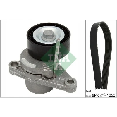 Imagen de INA 529 0234 10 Juego de correas trapeciales poli V Revisar/sustituir poleas libres del alternador PEUGEOT: 307 Hatchback, SW, 2008 Familiar
