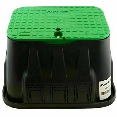 Imagen de Suinga ARQUETA de RIEGO, negro, 505X370X305 mm. Caja Standard riego para 3 4 electroválvulas o accesorios. Polietileno alta resistencia, bordes gran calidad y roustez.