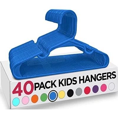 Imagen de Utopia Home (Pack de 40, Azul) plástico Perchas para niños Ropa bebé la enfermería y el Armario pequeños Que ahorran Espacio