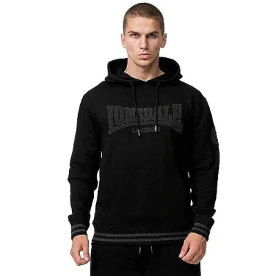 Imagen de Lonsdale KNEEP Sudadera con Capucha, Negro/Gris, XL para Hombre