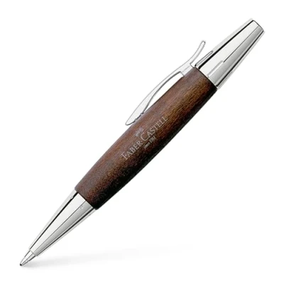 Imagen de Faber Castell 148381 Bolígrafo E motion, con cuerpo en madera de peral, trazo B, color marrón oscuro