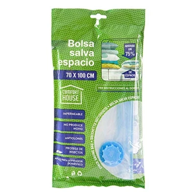Imagen de COM FORT HOUSE Bolsas de Vacío para Ropa Paquete 6 unidades Cierre Hermético Sellado Impermeable Inflador Incluído (70cm x 100cm)