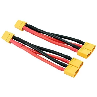 Imagen de ICQUANZX XT60 Cable de Conector batería Paralelo Divisor Doble extensión en Y, para RC Multicopter Quadcopter