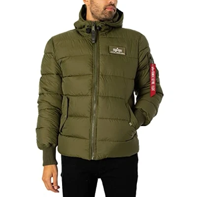Imagen de Alpha Industries Puffer Chaqueta de invierno, Hombre, Talla: Medium, Dark green