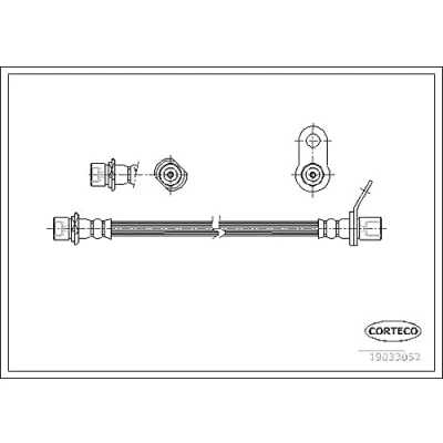 Imagen de CORTECO 19033052 Latiguillos de Freno Eje trasero izquierda 384 TOYOTA: Avensis I Familiar