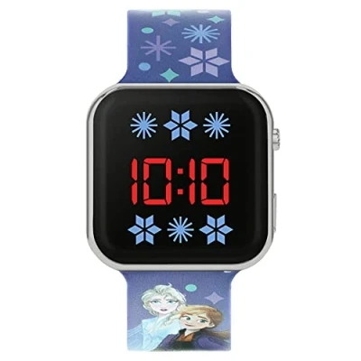 Imagen de Disney Frozen FZN4733ARG Reloj analógico de cuarzo para niña con Correa silicona, azul,
