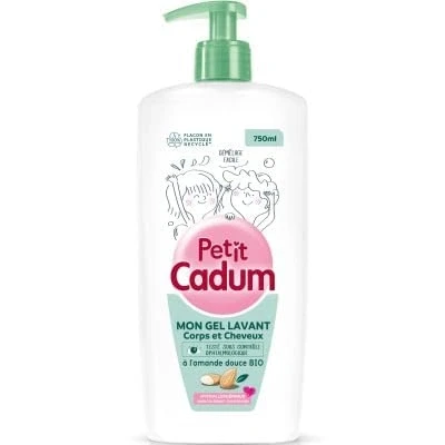 Imagen de Petit Cadum Gel de lavado para cabello y cuerpo fácil desenredante con almendra dulce orgánica