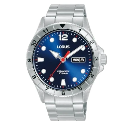 Imagen de Lorus Sport Reloj para Hombre Analógico Automático con Brazalete de Acero Inoxidable, Plata/Azul
