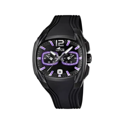 Imagen de LOTUS Reloj Hombre 15757/3 Outlet Caja de Acero Inoxidable 316l Negro Correa Caucho