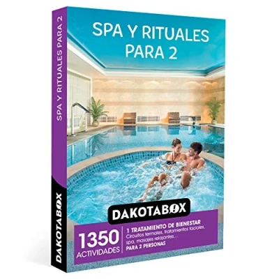 Imagen de DAKOTABOX Caja regalo mujer hombre pareja idea de Spa y rituales para 2 1350 actividades como spa, tratamientos faciales, masajes belleza