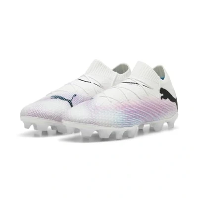 Imagen de PUMA Future 7 Pro FG/AG Jr, Soccer Shoe, White Black Poison Pink, 28 EU