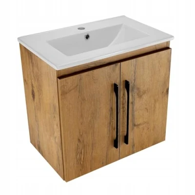 Imagen de paplinskimoebel Armario de Pared para Cuarto baño, 60 x 39 56 cm, baño con Lavabo pequeño Lavabo, WC, Roble Lancelot