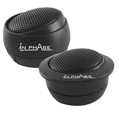 Imagen de In Phase Car Audio SXT1 Altavoz de agudos cúpula seda PEI 1/2 pulgada 200 W (2 altavoces), color negro