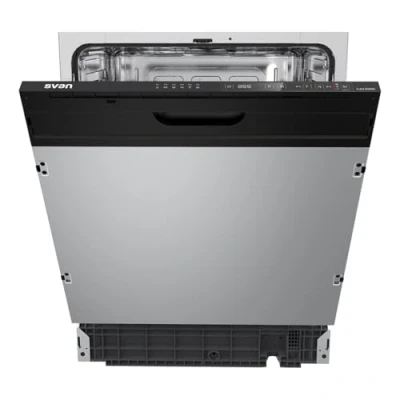 Imagen de Svan Lavavajillas Integrable 60 cm Blanco SJI13600E. 1890W, 14 Cubiertos, 2 Bandejas, 6 Programas, Display LED táctil, Función Stop&amp;Go, Eficiencia Energética Clase E