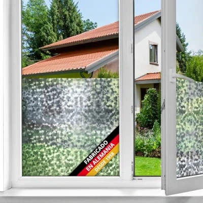 Imagen de d c fix vinilo adhesivo para cristales ventanas Perla autoadhesivo opaco translúcido privacidad decorativo mampara de ducha baño lámina pegatina 45 cm x 2 m